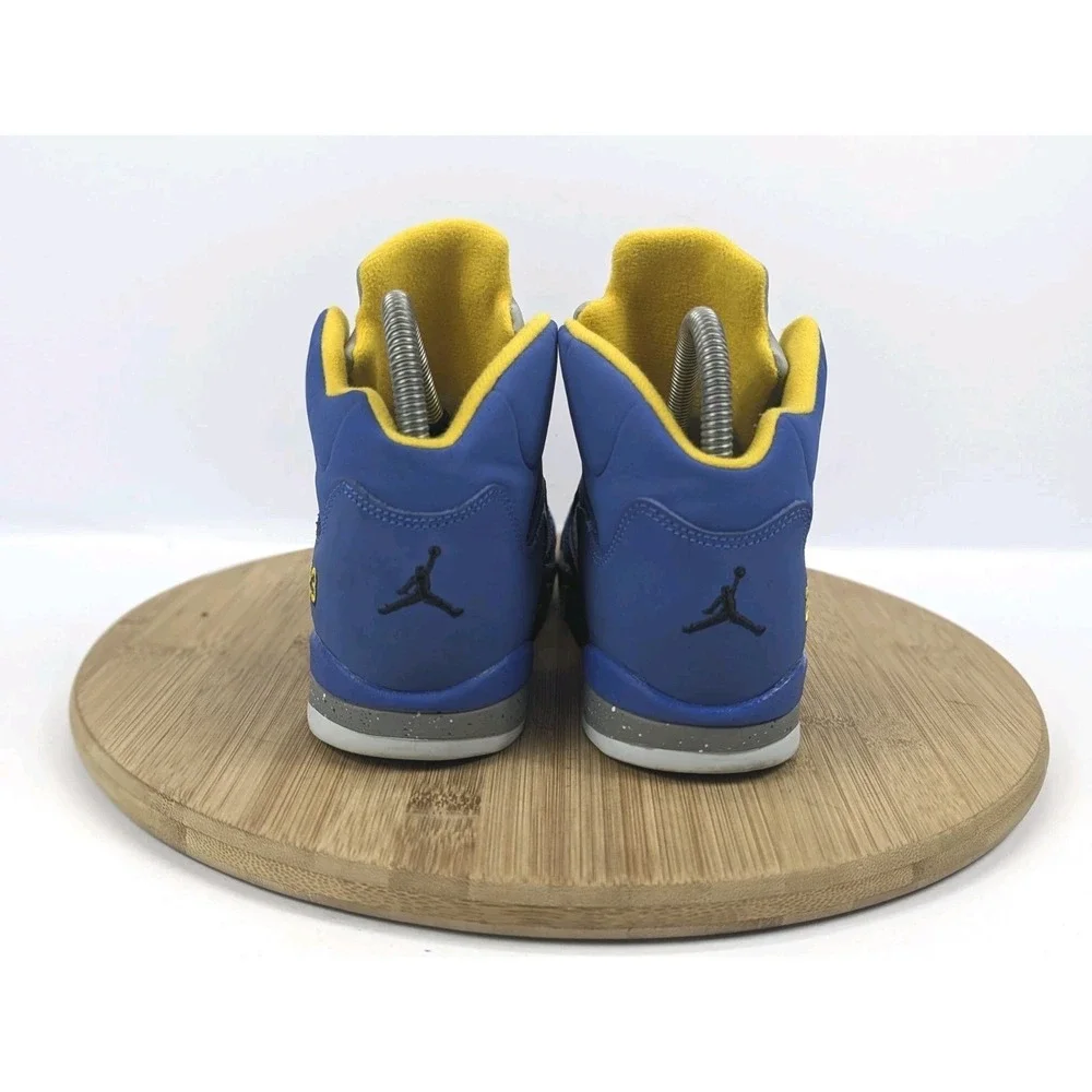 Nike Air Jordan 5 Retro Boys 3Y Shoes Racer Blue Yellow Youth GS Sneakers School